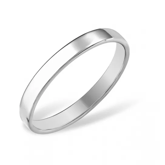 Кольцо обручальное из серебра