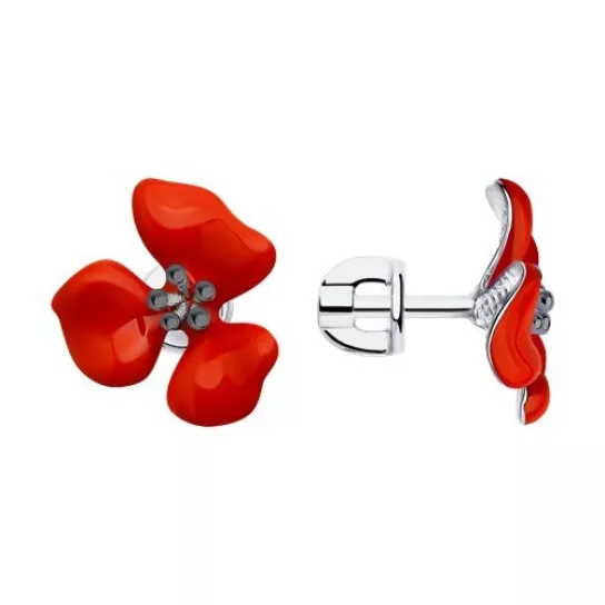 Пусеты из серебра