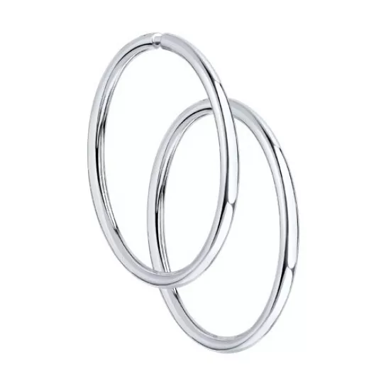 Серьги-конго из серебра