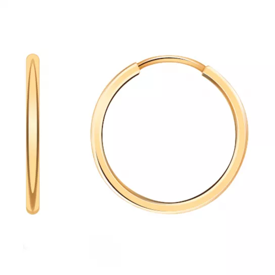 Серьги-конго из золота