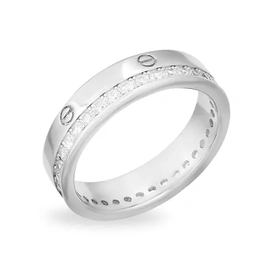 Кольцо с цирконом из серебра