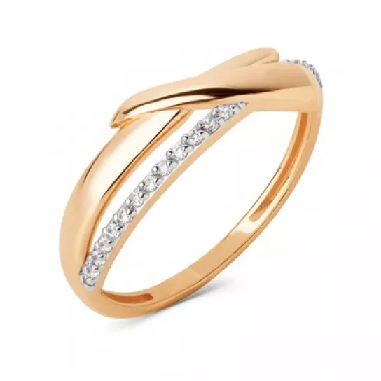 Кольцо с фианитом из золота