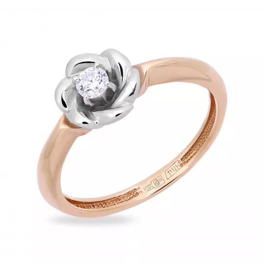 Кольцо с бриллиантами из золота