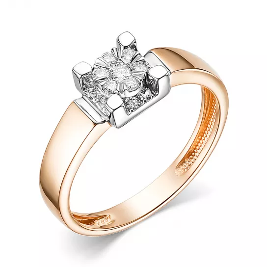 Кольцо с бриллиантами из золота