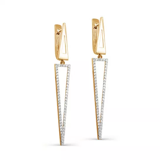 Серьги с бриллиантами из золота