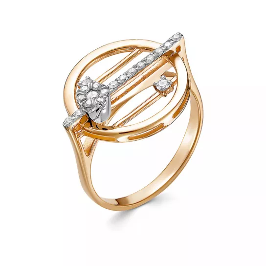 Кольцо с бриллиантами из золота