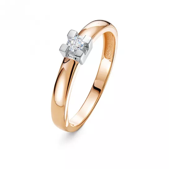 Кольцо с бриллиантами из золота