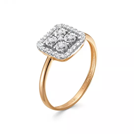 Кольцо с бриллиантами из золота