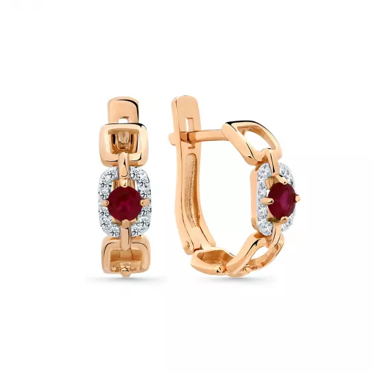 Серьги с бриллиантами из золота