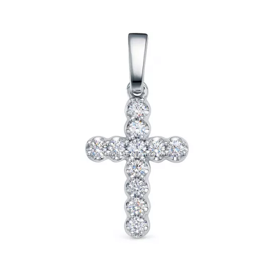 Крест с бриллиантами из золота