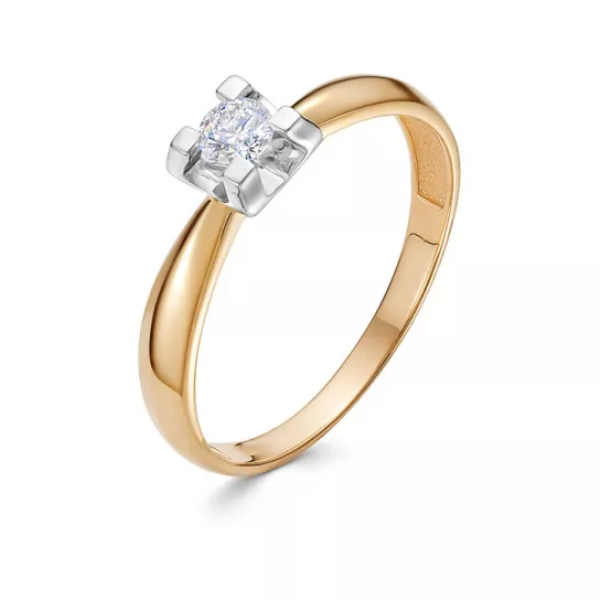 Кольцо с бриллиантами из золота