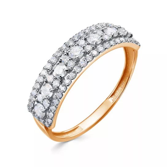 Кольцо с бриллиантами с бриллиантом из золота