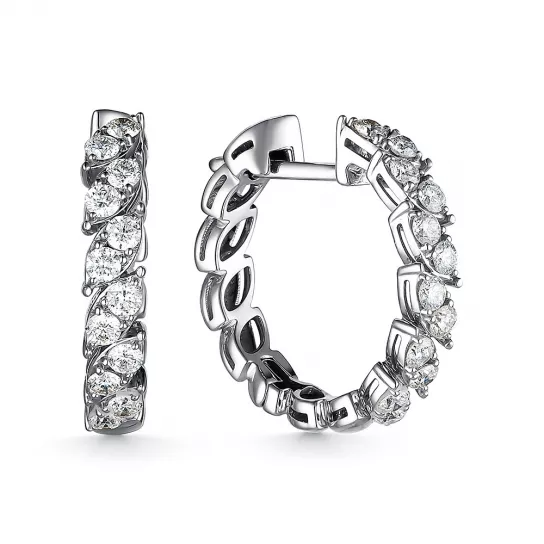 Серьги с бриллиантами из золота