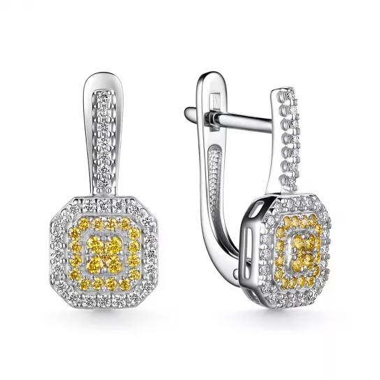 Серьги с бриллиантами из золота