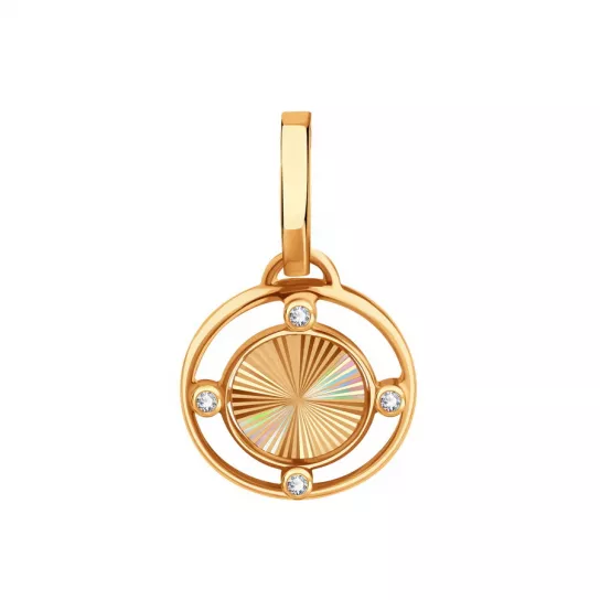 Подвеска с фианитом из золота