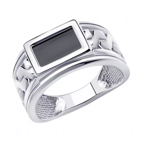 Кольцо-печатка из серебра